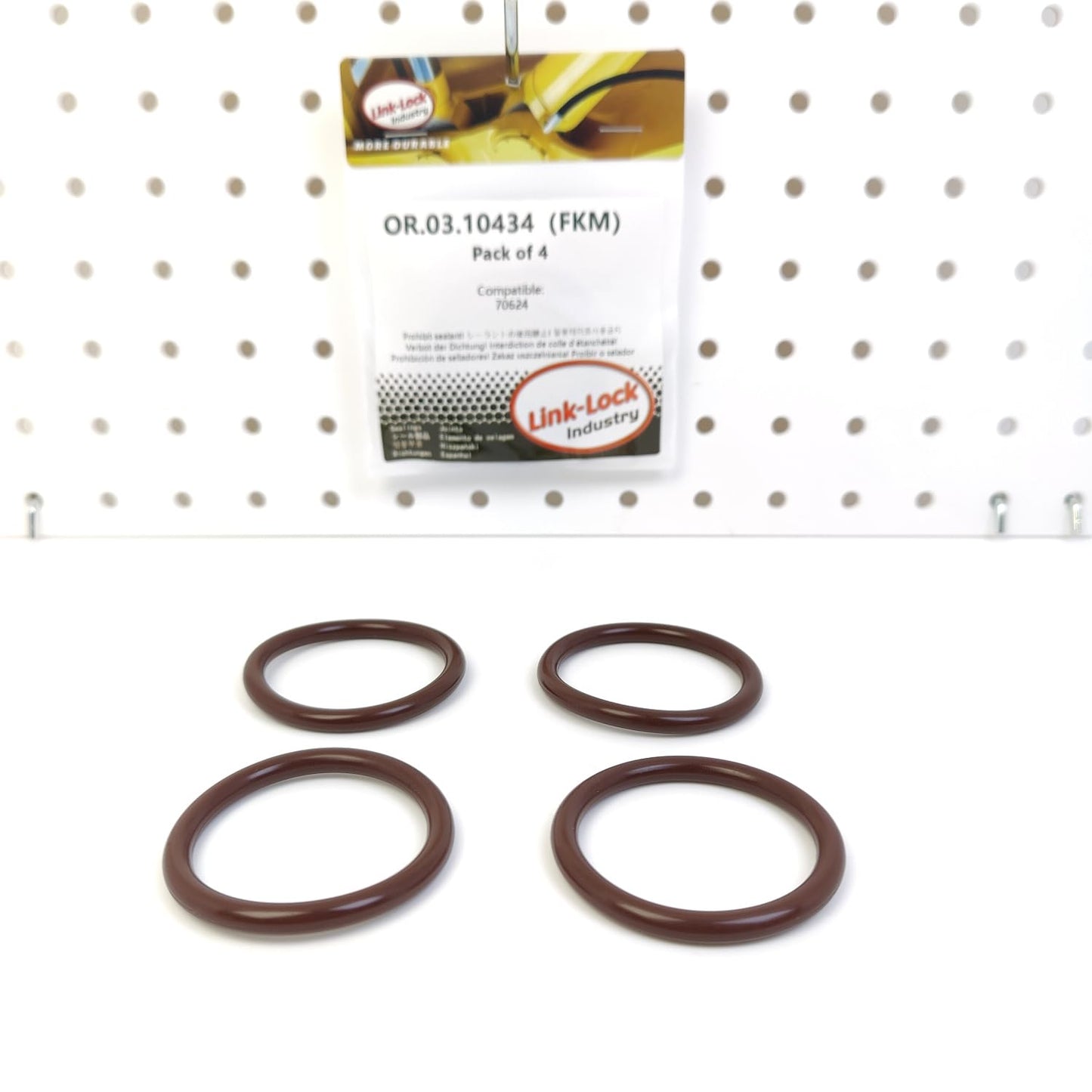 LINK-LOCK 4PCS OR.03.10434 FKMバイトン 43.82×5.33 シーリング ユニバーサルOリングキット 70624 CUMMINS用