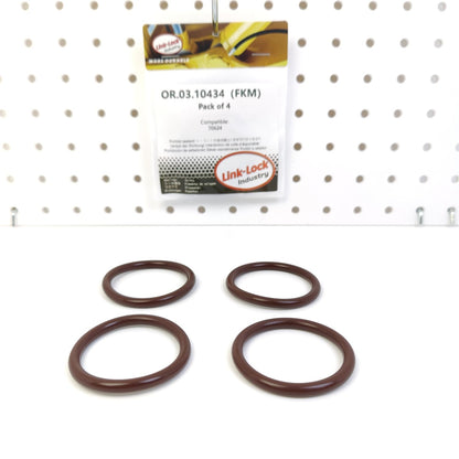 LINK-LOCK 4PCS OR.03.10434 FKMバイトン 43.82×5.33 シーリング ユニバーサルOリングキット 70624 CUMMINS用