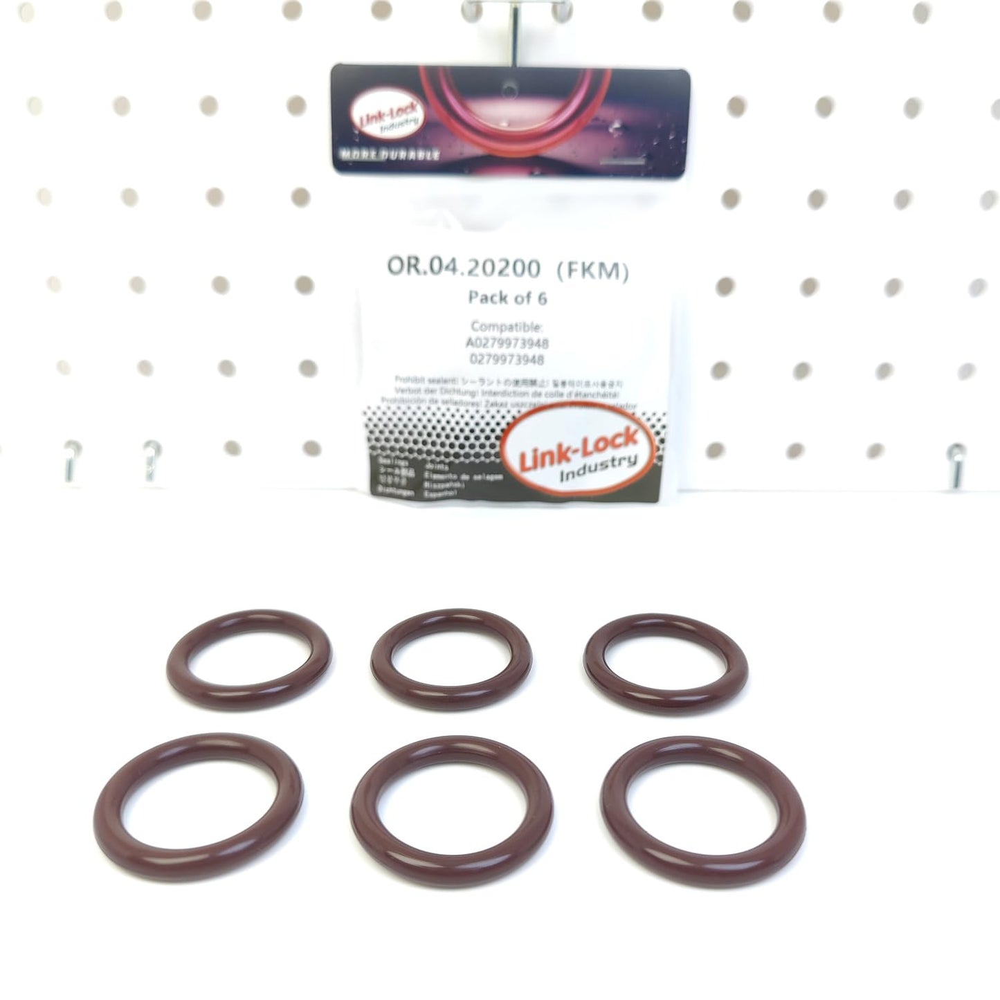 LINK-LOCK 6PCS OR.04.20200 FKM Viton Sealing O-Ring Kit of Engine Oil Pump A0279973948 0279973948 for MERCEDES-BENZ