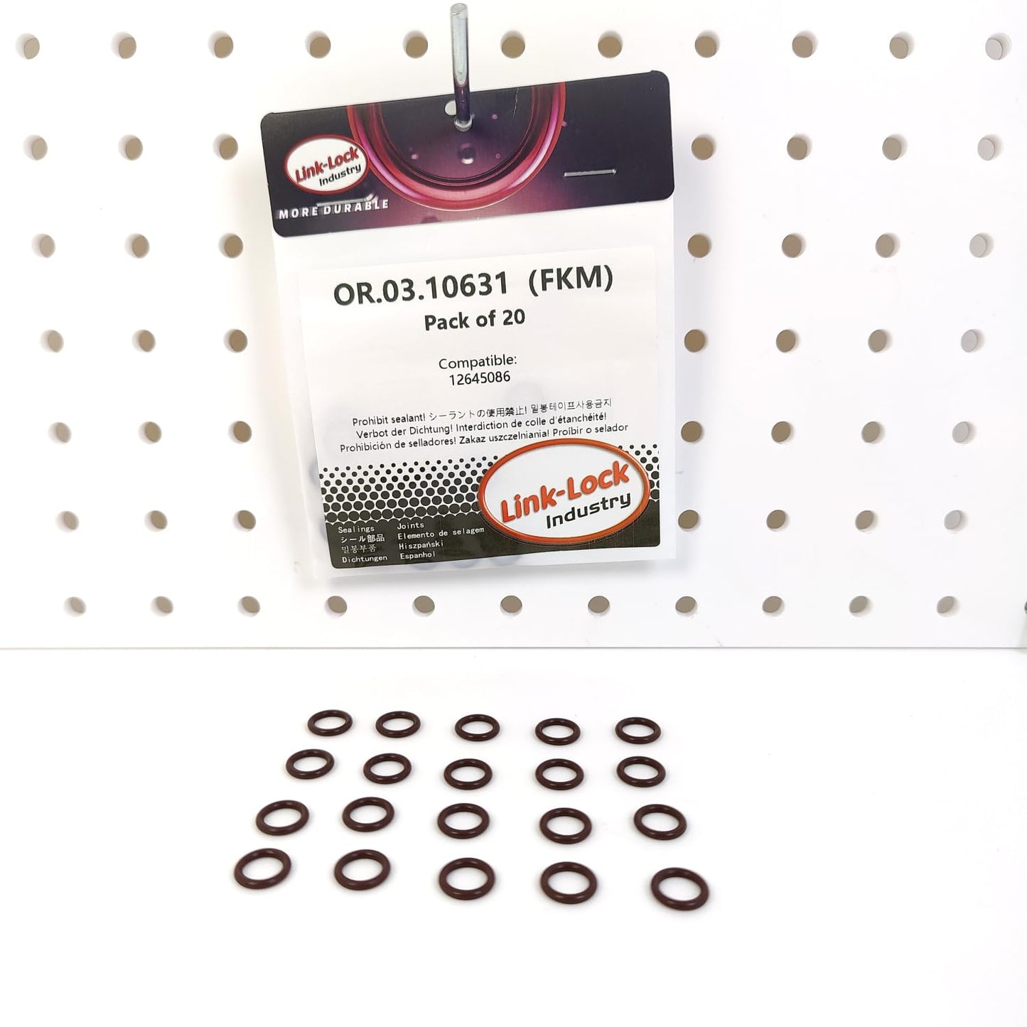 LINK-LOCK 20PCS OR.03.10631 FKM Viton Sealing O-Ring Kit of Engine Piston Oil Nozzle 12645086 For BUICK For CADILLAC For CHEVROLET