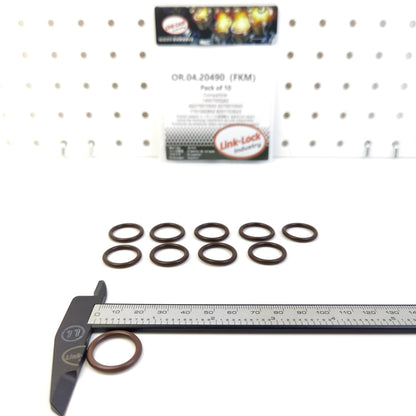 LINK-LOCK 10PCS OR.04.20490 FKM Viton Sealing O-Ring Kit of Turbocharger Oil Back to YouTube 1445700QAC A6079970945 6079970945 7701060892 8201723623 for DACIA-DOKKER for DUSTER for LOGAN for NISSAN