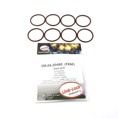 LINK-LOCK 8PCS OR.04.20460 FKM Viton Sealing O-Ring Kit of Booster Intake Hose 11617806037 9401440818 1361240 144081 for CITROEN for FIAT for FORD for MINI for PEUGEOT