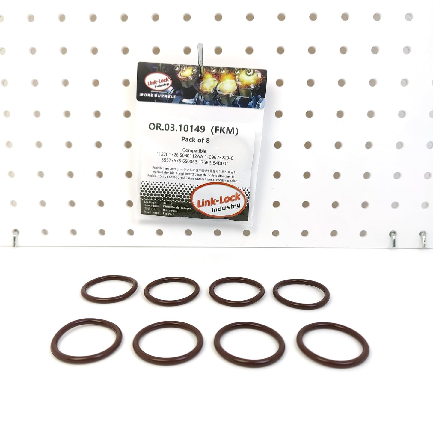 LINK-LOCK 8PCS OR.03.10149 FKM Viton Sealing O-Ring Kit of Cooling water pipe 12701726 5080112AA 1-09623220-0 55577575 650063 17582-54D00 For CHEVROLET-M13A M15A For FIAT-M16A For SUZUKI-M13A M15A