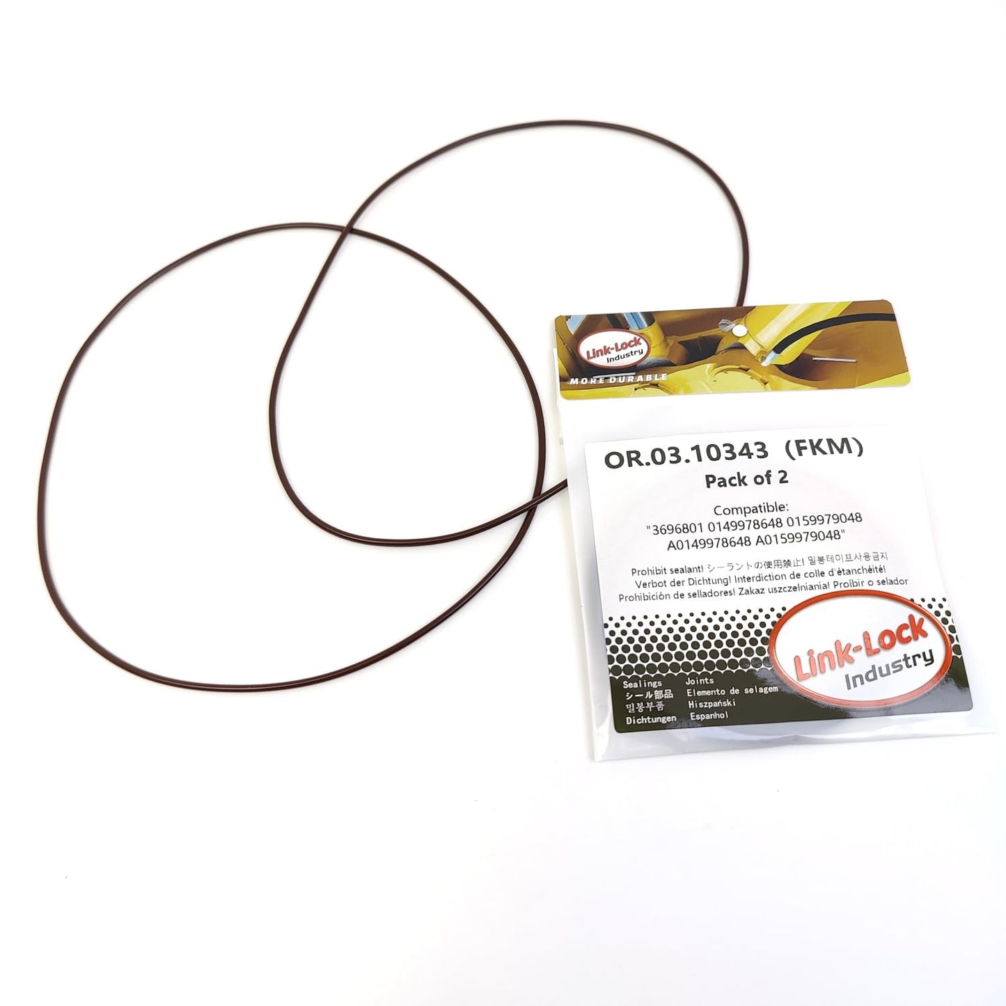 LINK-LOCK 2PCS OR.03.10343 FKM Viton Sealing O-Ring Kit of Cylinder Liner 3696801 0149978648 0159979048 A0149978648 A0159979048 For MERCEDES-BENZ