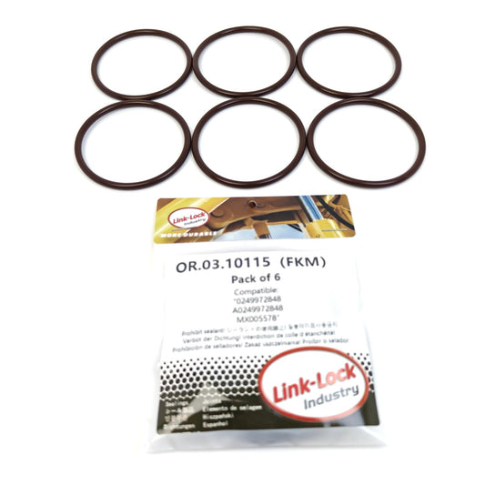 LINK-LOCK 6PCS OR.03.10115 FKM Viton シーリングOリングキット サーモスタット 0249972848 A0249972848 MX005578 MERCEDES-BENZ-M476 422 447 460 924 OM402 OM401 OM440 MITSUBISHI-OM457用