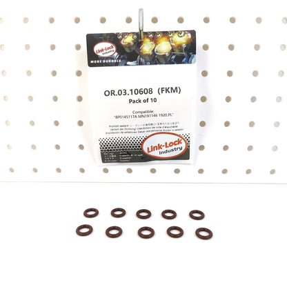 LINK-LOCK 10個入り OR.03.10608 FKMバイトン シールOリングキット ターボチャージャー用 8P0145117A MN191146 1920.PL AUDI VW CITROËN MITSUBISHI用