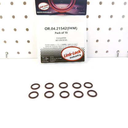 LINK-LOCK 10PCS OR.04.21542 FKMバイトンシーリングOリングキット A0139974145 MERCEDES-BENZ-W204-M272 M271 W212-M271 M272 M276用冷媒ライン