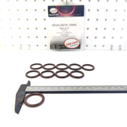 LINK-LOCK 10PCS OR.04.20279 FKMバイトンシーリングOリングキット (ピックアップチューブ/オイルポンプ用) 12557752 A0009978111 0009978111 21049-00QAD 210495321R (シボレー用、メルセデスベンツ用、日産用、ルノー用)