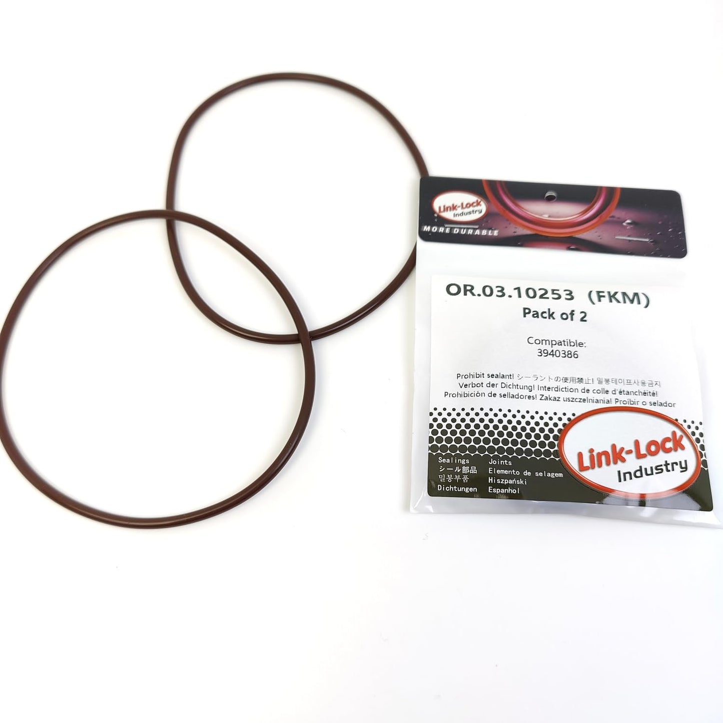 LINK-LOCK 2PCS OR.03.10253 FKM Viton Sealing O-Ring Kit of Water pump 3940386 For CHENGLONG-L315-30 L375-30 For DONGFENG-ISC8.3-270E40A For CUMMINS
