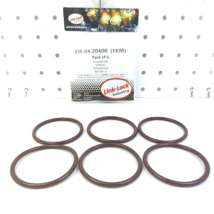 LINK-LOCK 6PCS OR.04.20400 FKM Viton Sealing O-Ring Kit of Intake Manifold 0348.43 7903065056 947381-0 for CITROËN for PEUGEOT for RENAULT for VOLVO