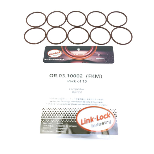LINK-LOCK 10PCS OR.03.10002 FKM Viton Sealing O-Ring Kit Of Fuel Injector 3867651 For CUMMINS-KT19 KTA19 QSK19