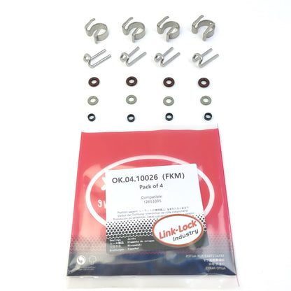 LINK-LOCK 4Set OK.04.10026 fuel injector repair kit 12653395 with FKM Viton O-RING For BUICK For CHEVROLET For CADILLAC V8 2.0T 2.0L LTG LSY