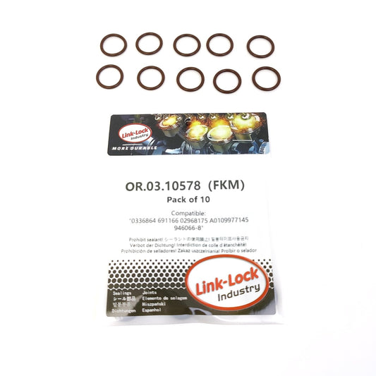 LINK-LOCK 10PCS OR.03.10578 FKM Viton Sealing O-Ring Kit of Steering gear 0336864 691166 02968175 A0109977145 946066-8 For VOLVO For DAF For IVECO For MERCEDES-BENZ