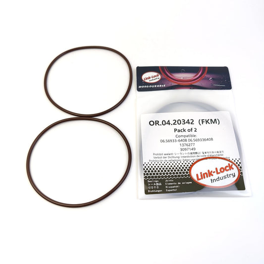 LINK-LOCK 2PCS OR.04.20342 FKM Viton Sealing O-Ring Kit of Air Compressor 06.56933-6408 06.569336408 1376277 3097149 for MAN for SCANIA for VOLO-PENTA