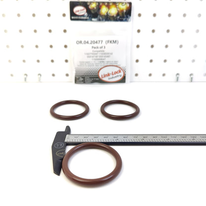 LINK-LOCK 3PCS OR.04.20477 FKM Viton Sealing O-Ring Kit of Exhaust Gas Turbocharger/Inflatable Guide 11657795047 11658509142 059147187 059145487 11509908047 for AUDI for BMW-M57N2