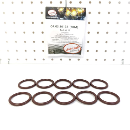 LINK-LOCK 10PCS OR.03.10192 FKM Viton Sealing O-Ring Kit of Oil Suction Pipe K2GE-6625-AA K2GE-6625-BA 01174714 F119200510140 For FORD USA-C20HDTX C23HDTX For LINCOLN-C20HDTX For FORD-YLDC