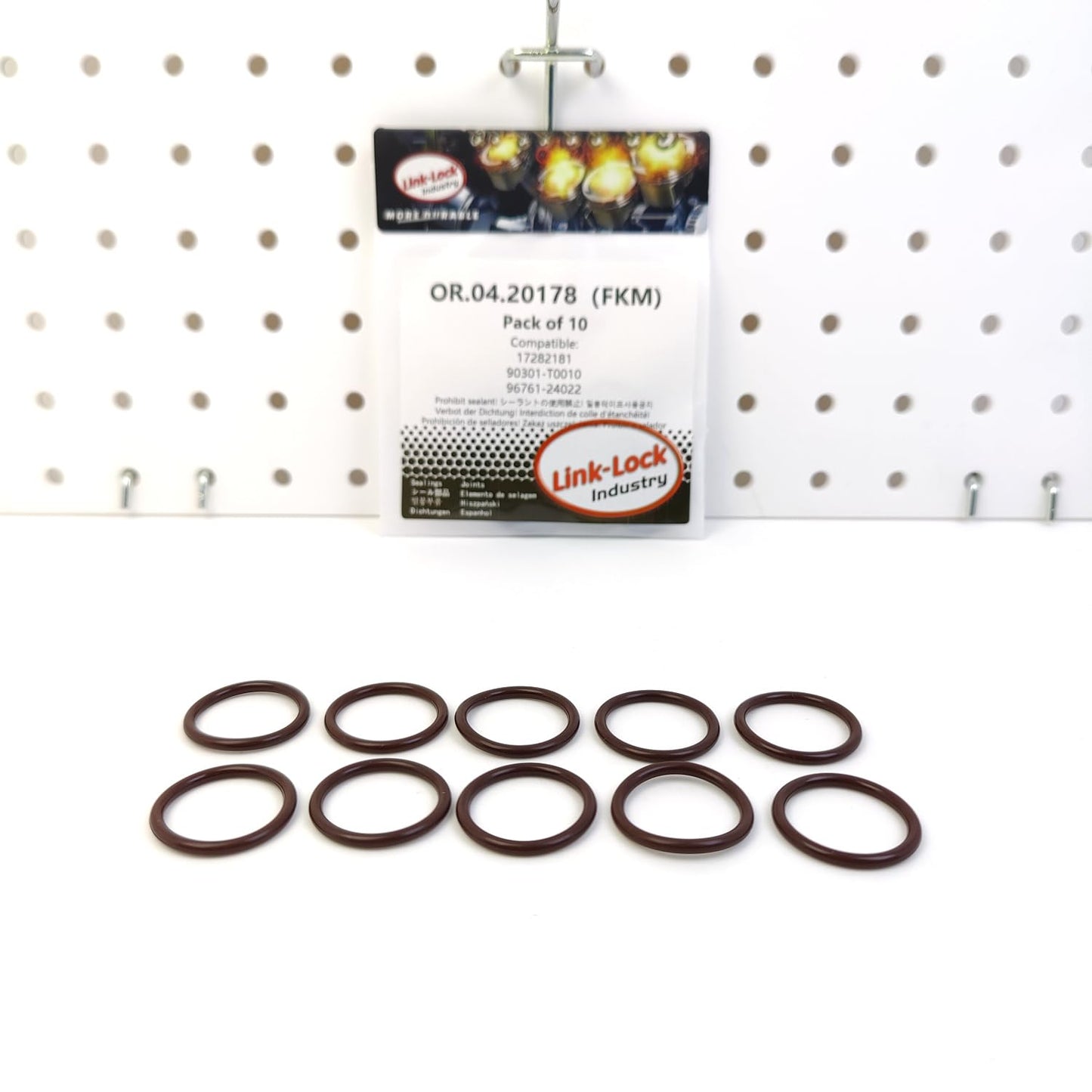 LINK-LOCK 10PCS OR.04.20178 FKM Viton Sealing O-Ring Kit of Engine Oil Cooler 17282181 90301-T0010 96761-24022 for IVECO for TOYOTA