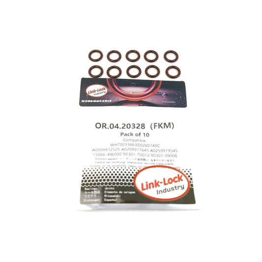 LINK-LOCK 10PCS OR.04.20328 FKM Viton Sealing O-Ring Kit of Oil Filter Housing WHT003366 3D0260749C A0009972505 A0209977645 A0259979545 15066-4W000 90301-T0012 90301-09006 for AUDI for MERCEDES-BENZ