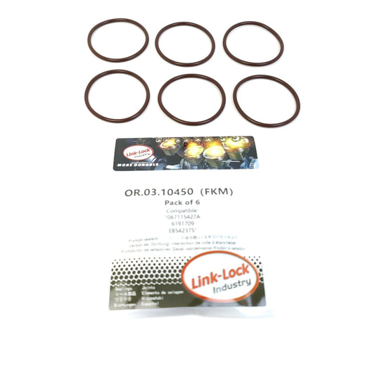 LINK-LOCK 6PCS OR.03.10450 FKM Viton Sealing O-ring Kit of Oil pump 067115427A 6191709 E854237S For AUDI For VW For FORD