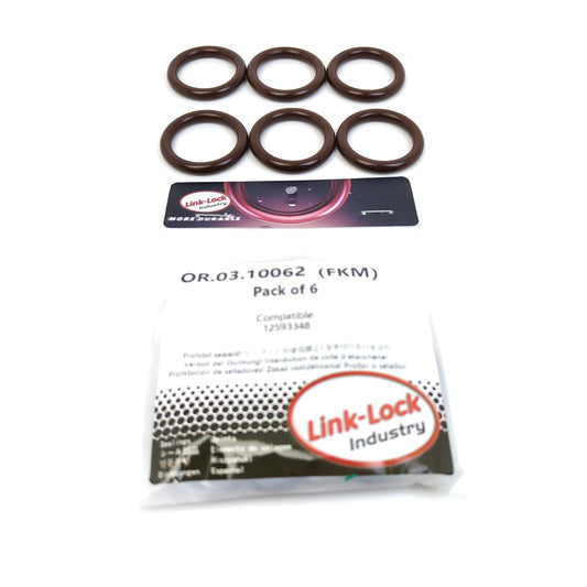 LINK-LOCK 6個組 OR.03.10062 FKMバイトン オイルフィルターカバー用Oリングキット 12593348（BUICK-L26(231CUV6) LA1 L27 LE5 LAF L3T用、CADILLAC-LSA LSY LY7用、CHEVROLET-L8T L8B LA1 LBP LA3 LC8 LCV LD2用）