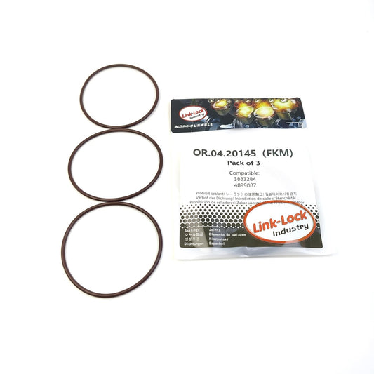 LINK-LOCK 3PCS OR.04.20145 FKM Viton 60×2.5 シーリング ユニバーサルOリングキット 3883284 4899087 CUMMINS用 IVECO用