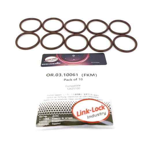 LINK-LOCK 10PCS OR.03.10061 FKMバイトン製シーリングOリングキット オイルフィルターカバー用 12625100 シボレー-LGH LML LLY LMM GMC-LGH LML対応