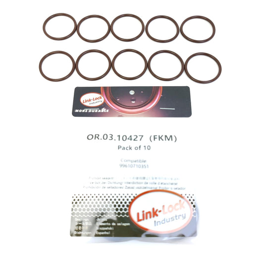 LINK-LOCK 10PCS OR.03.10427 FKM Viton Sealing O-Ring Kit of Oil pump 99610710351 For PORSCHE