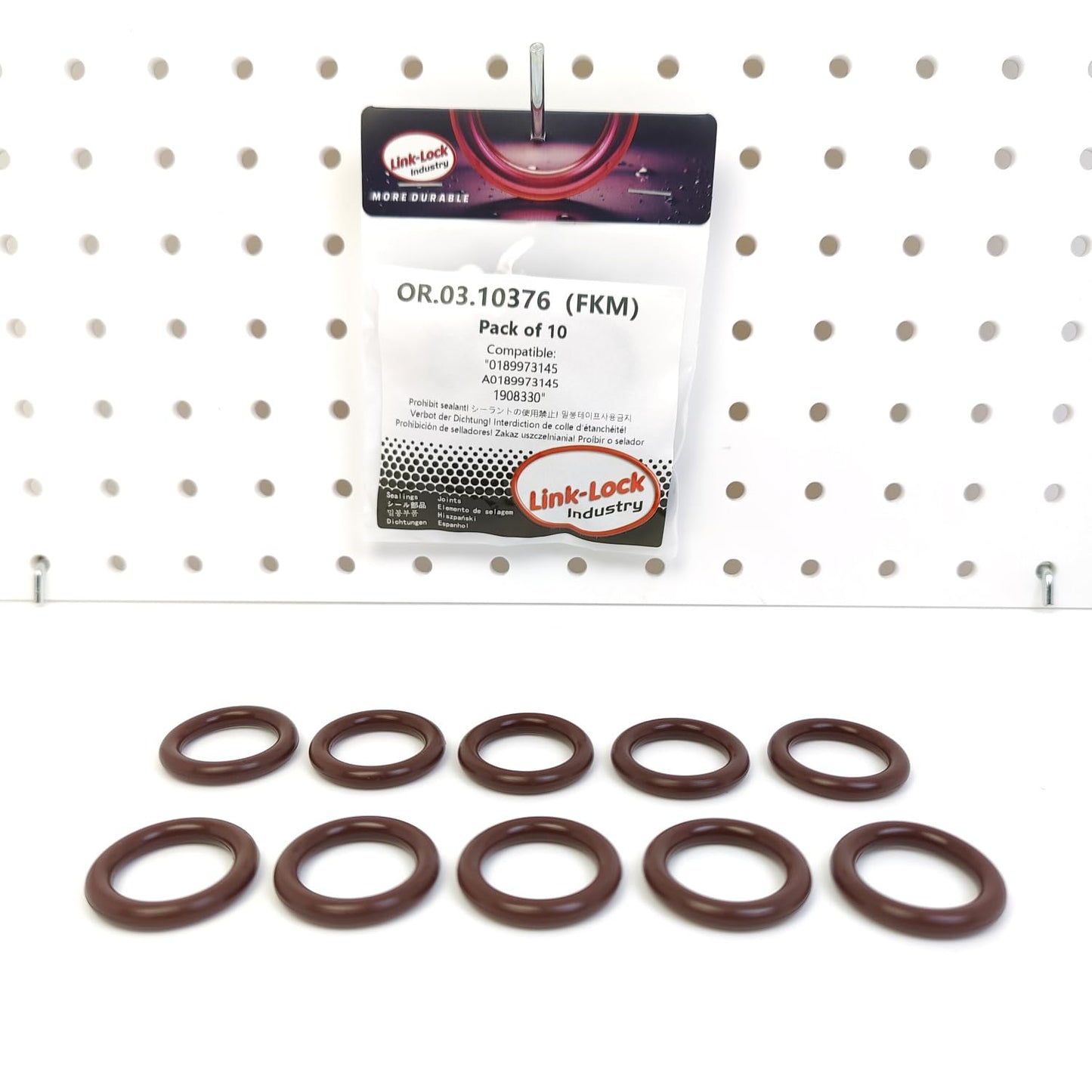 LINK-LOCK 10PCS OR.03.10376 FKM Viton Sealing O-Ring Kit of Turbocharger Oil Drain 0189973145 A0189973145 1908330 For MERCEDES-BENZ-OM471 OM470 OM473 For SCANIA
