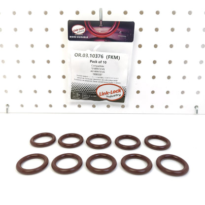 LINK-LOCK 10PCS OR.03.10376 FKM Viton Sealing O-Ring Kit of Turbocharger Oil Drain 0189973145 A0189973145 1908330 For MERCEDES-BENZ-OM471 OM470 OM473 For SCANIA