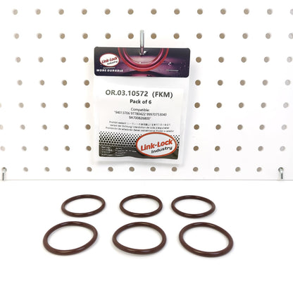 LINK-LOCK 6PCS OR.03.10572 FKM Viton Sealing O-Ring Kit of Dipstick tube 94013706 97780422 99970753040 9A700826800 For BUICK For CADILLAC For CHEVROLET For PORSCHE