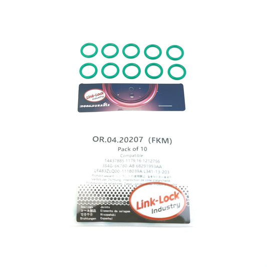 LINK-LOCK 10PCS OR.04.20207 FKMバイトンシーリングOリングキット シリンダーヘッドカバーボルト 14437885 1179.16 1212756 3S4G-6K780-AB 68291993AA LF483ZLQ00-1118039A L341-13-203 ALFA ROMEO CITROËN用