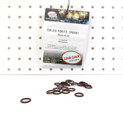 LINK-LOCK 20PCS OR.03.10072 FKMバイトンシーリングOリングキット オイルディップスティック用 68490006AA JEEP-EXJ EXH用 CHRYSLER-EXH用 RAM-EXH用