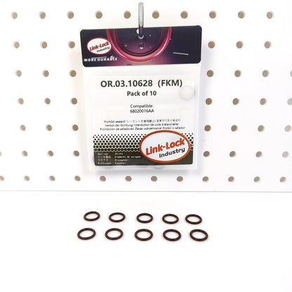 LINK-LOCK 10PCS OR.03.10628 FKMバイトン 10.2×1.8 シールユニバーサルOリングキット 68020016AA JEEP CHRYSLER用