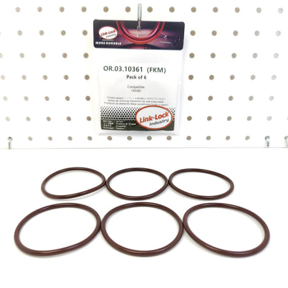 LINK-LOCK 6PCS OR.03.10361 FKM Viton Sealing O-Ring Kit of Water Tank Radiator Fan Bracket 145581 For CHENGLONG-L315 L375 For CHEVROLET-LST For COMMINS-ISL 4BT 6BT