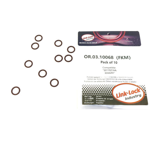 LINK-LOCK 10PCS OR.03.10068 FKM Viton シールOリングキット エンジンオイルパイプ用 5011921AA 3044297 DODGE-ETC ETH ETJ用 RAM-ETJ ETL ETN ETK ETM用 JEEP用