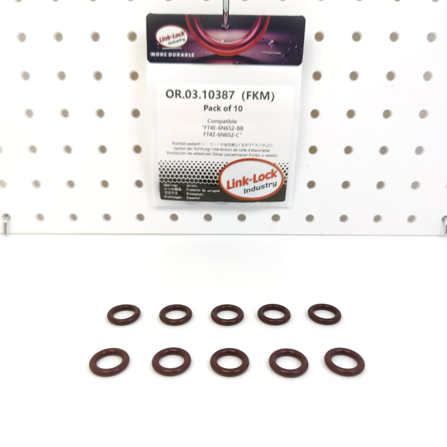 LINK-LOCK 10PCS OR.03.10387 FKM VitonシーリングOリングキット ターボチャージャーフィリングポート用 FT4E-6N652-BB FT4Z-6N652-C FORD USA-T27PD0X