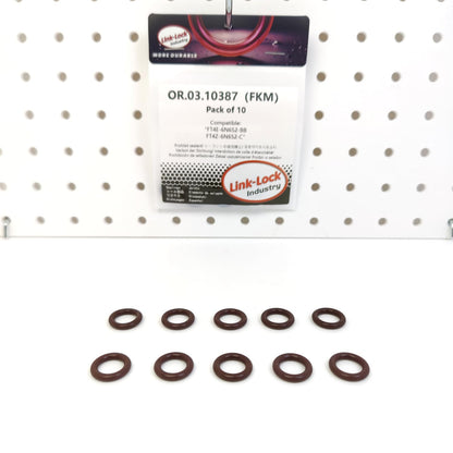 LINK-LOCK 10PCS OR.03.10387 FKM VitonシーリングOリングキット ターボチャージャーフィリングポート用 FT4E-6N652-BB FT4Z-6N652-C FORD USA-T27PD0X