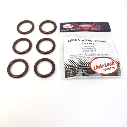 LINK-LOCK 6PCS OR.04.20200 FKM Viton Sealing O-Ring Kit of Engine Oil Pump A0279973948 0279973948 for MERCEDES-BENZ