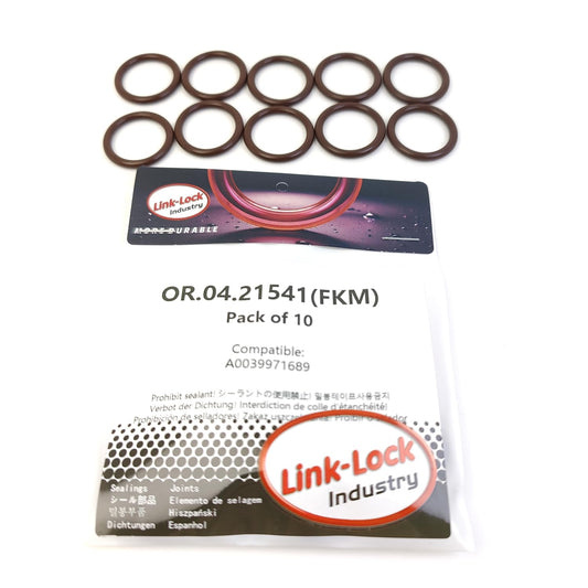 LINK-LOCK 10PCS OR.04.21541 FKMバイトンシーリングOリングキット A0039971689 クーラントパイプ用 メルセデスベンツ W212 W204 X204 W166 W164 M272 M278 M276