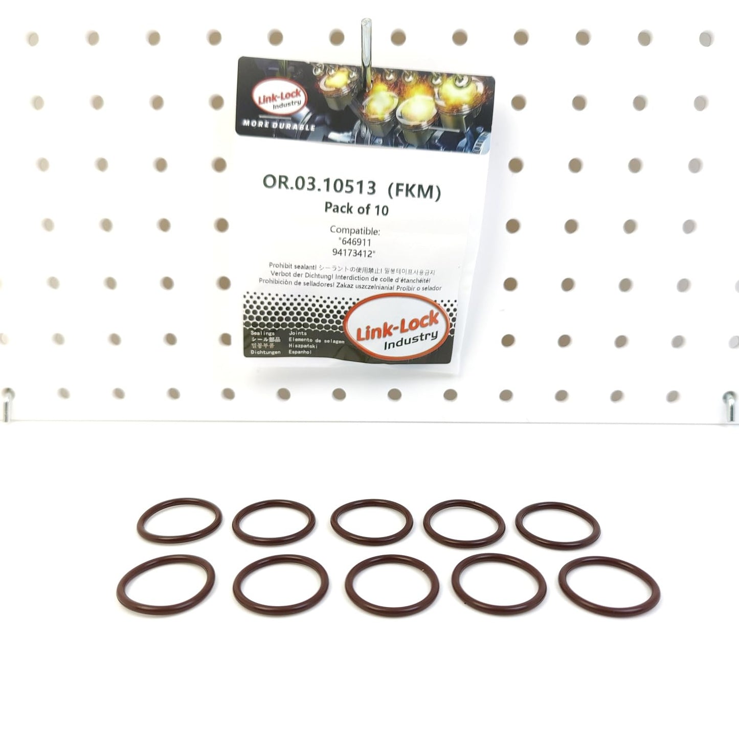 LINK-LOCK 10PCS OR.03.10513 FKM Viton Sealing O-Ring Kit of Coolant pipeline 646911 94173412 For OPEL