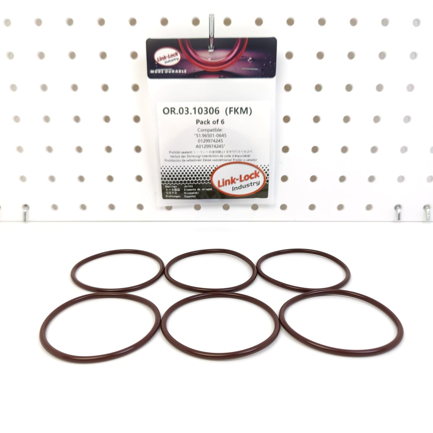 LINK-LOCK 6PCS OR.03.10306 FKM Viton Sealing O-Ring Kit of Turbocharger Air Hose 51.96501-0645 0129974245 A0129974245 For MERCEDES-BENZ-OM472 OM473