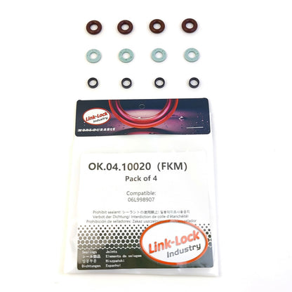 LINK-LOCK 4Set OK.04.10020 fuel injector repair kit 06L998907 with FKM Viton O-RING For VW For AUDI 2.0T 45T DNEA DLHB DLHA