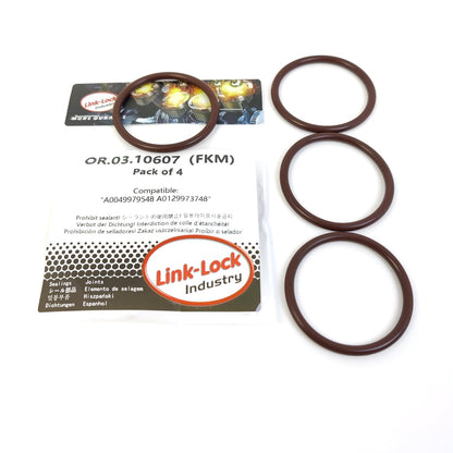 LINK-LOCK 4PCS OR.03.10607 FKM Viton Sealing O-Ring Kit of Turbocharger A0049979548 A0129973748 For MERCEDES-BENZ