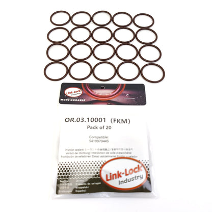 LINK-LOCK 20PCS OR.03.10001 FKM Viton O-ring Kit Of Fuel Injector A5419970445 For Mercedes-Benz