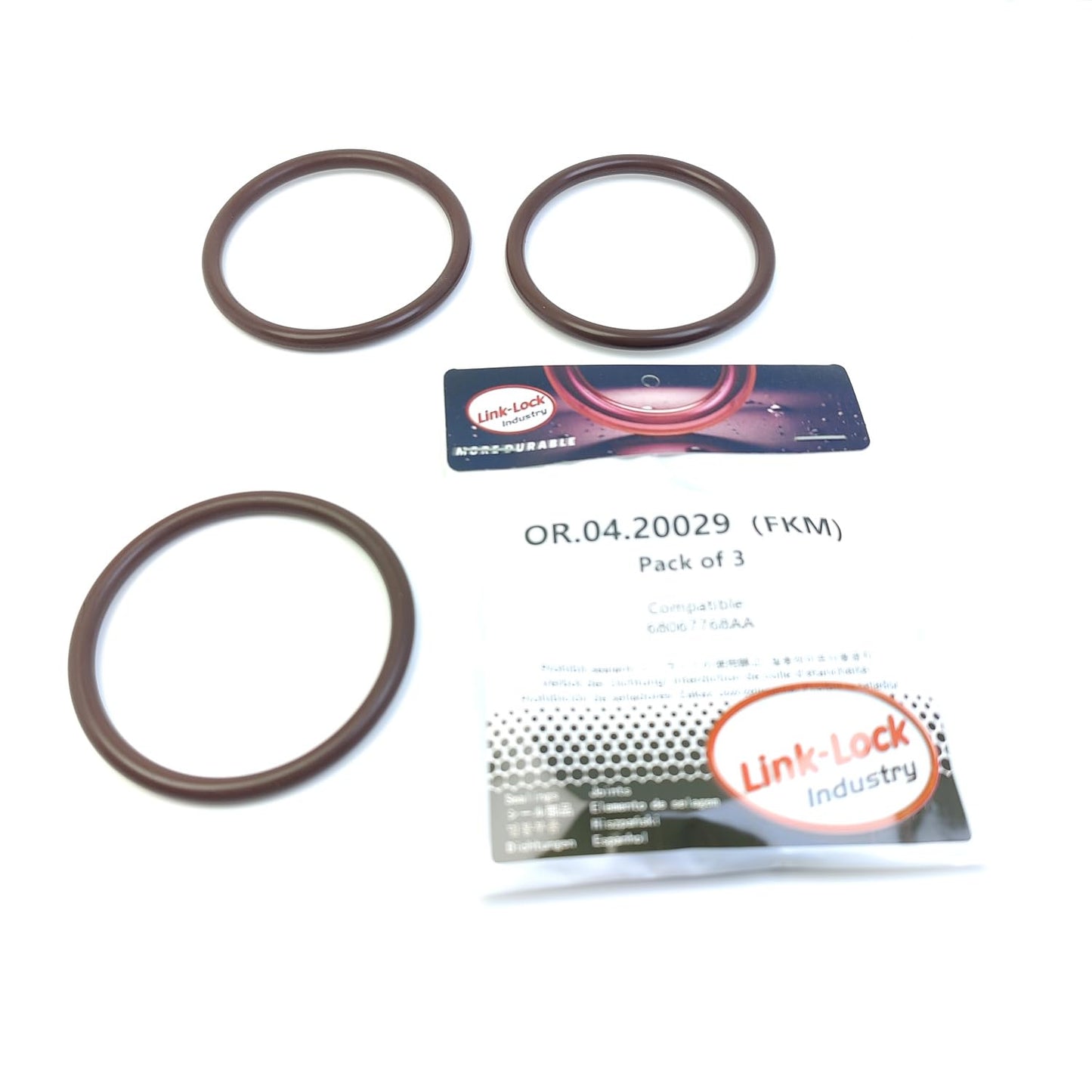 LINK-LOCK 3PCS OR.04.20029 FKM Viton シーリングOリングキット インテークマニホールド用 68067768AA CHRYSLER