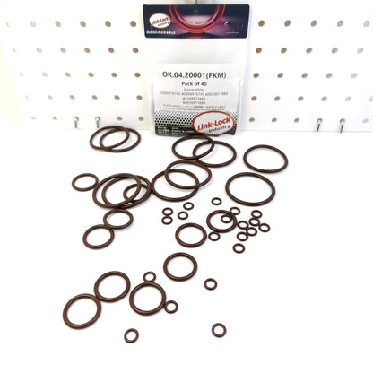 LINK-LOCK 40PCS FKM Viton O-RING Kit  A0269976745 A0039971889 A0169972445 A0039971689 of Coolant pipe For MERCEDES-BENZ-W212 W204 X204 W166 W164-M272 M278 M276