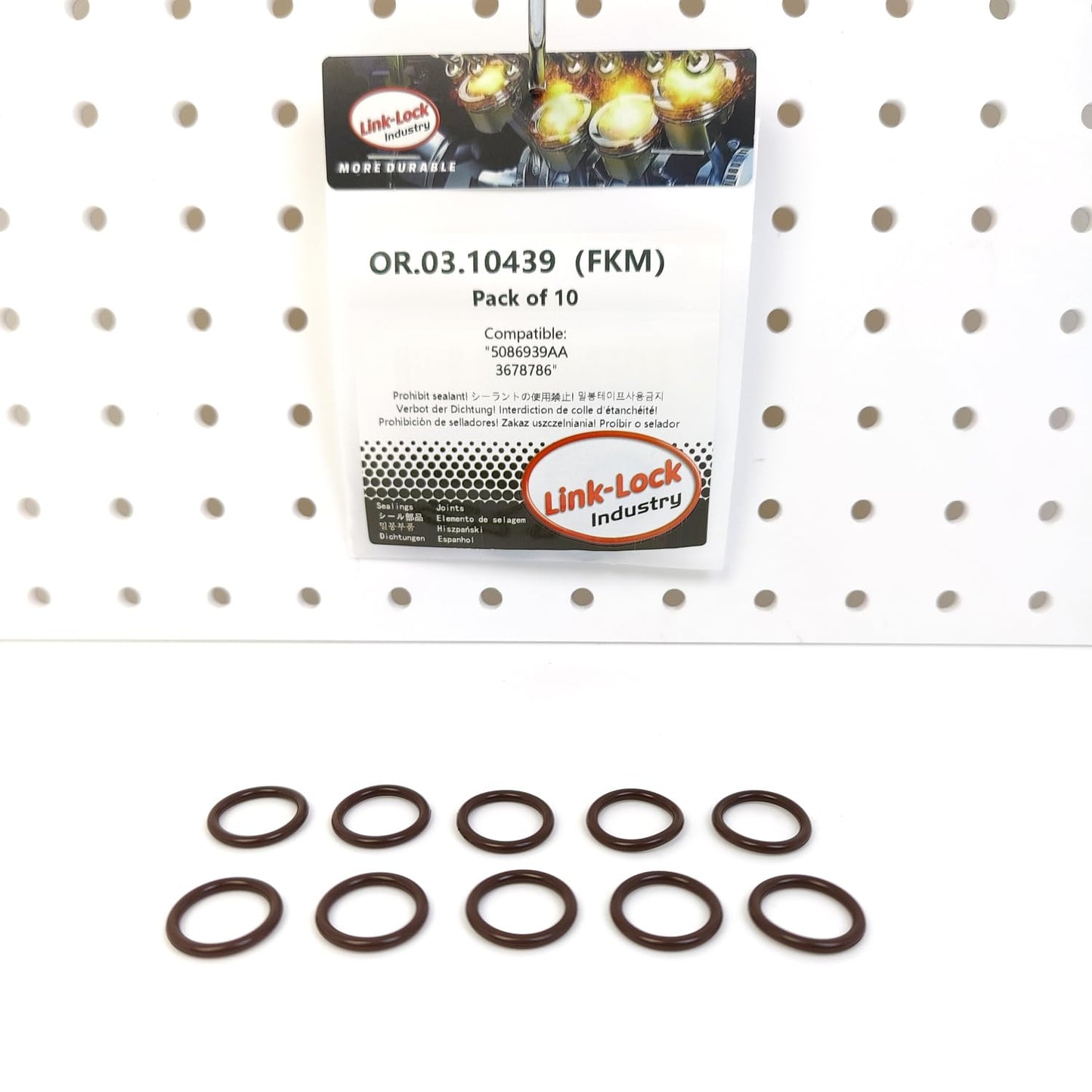 LINK-LOCK 10PCS OR.03.10439 FKM Viton Sealing O-ring Kit of Coolant pipe 5086939AA 3678786 For CUMMINS For JEEP For CHRYSLER