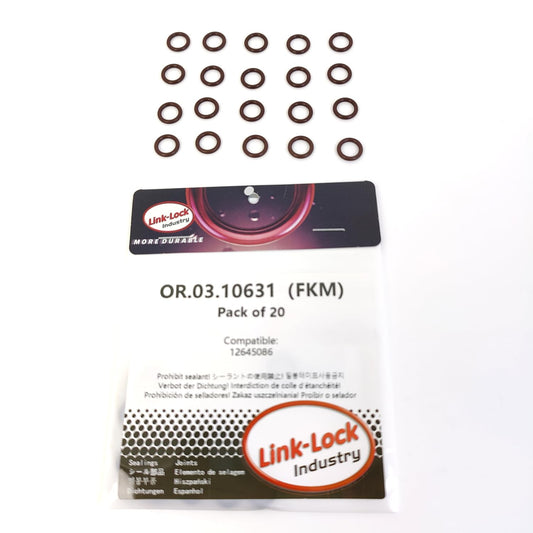LINK-LOCK 20PCS OR.03.10631 FKM Viton Sealing O-Ring Kit of Engine Piston Oil Nozzle 12645086 For BUICK For CADILLAC For CHEVROLET
