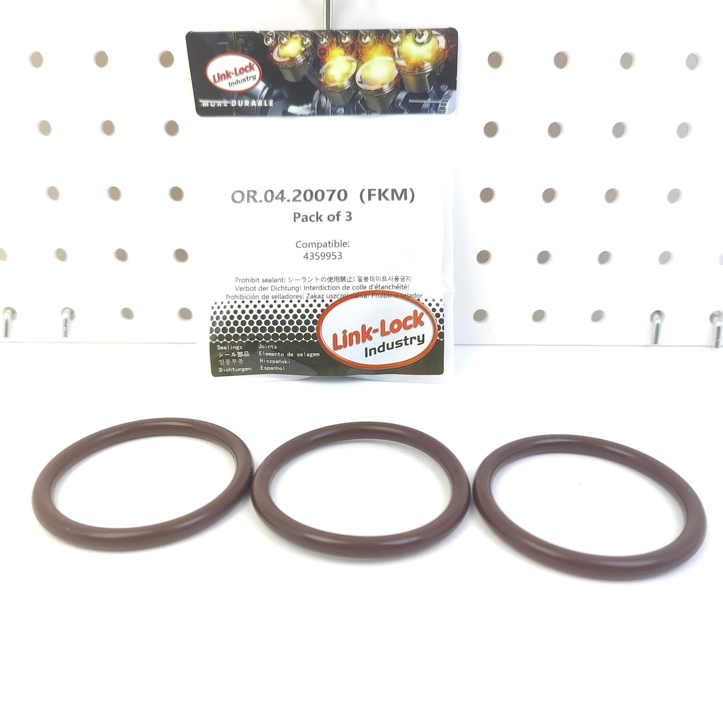 LINK-LOCK 3PCS OR.04.20070 FKM Viton Sealing O-Ring Kit of Thermostat 4359953 for LAND for ROVER