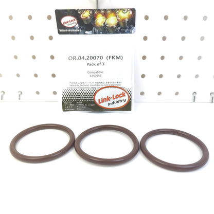 LINK-LOCK 3PCS OR.04.20070 FKM Viton Sealing O-Ring Kit of Thermostat 4359953 for LAND for ROVER